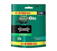 Wilkinson Sword Xtreme 3 Sensitive - Confezione da 8 + 8 rasoi usa e getta con una fascia lubrificante di vitamina E e aloe vera - Ottimi per la cura e la morbidezza del viso
