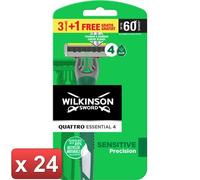 WILKINSON24 PEZZI - QUATTRO ESSENTIAL SENSITIVE 3+1 IN 6 CONFEZIONI0000000443201