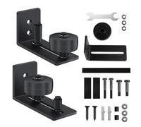 Wilktop Set di 2 Guide a Pavimento Regolabili per Porte Scorrevoli - 8 in 1 Con Rulli e Viti