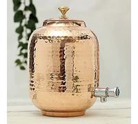 Will and Weaves - Distributore di acqua in rame martellato con rubinetto Matka, brocca in rame con rubinetto da 4 litri