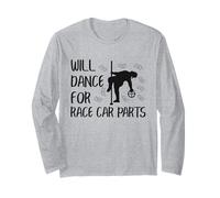 Will Dance For Race Car Parts Repair Guy Divertente Meccanico Maglia a Manica