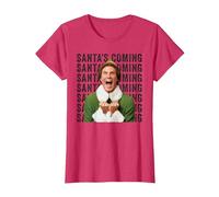 Will Ferrell Buddy Santa Holiday Fun Classic del Film sugli Elfi Maglietta, Donna, Rosso mélange, 3XL