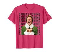 Will Ferrell Buddy Santa Holiday Fun Classic del Film sugli Elfi Maglietta, Uomo, Rosso mélange, 3XL