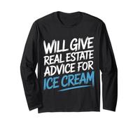 Will Give Real Estate Advice for Ice Cream - Maglia a Manica