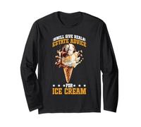 Will Give Real Estate Advice for Ice Cream - Maglia a Manica