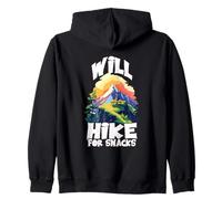 WILL HIKE FOR SNACKS Felpa con Cappuccio