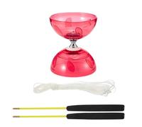 Will Like Diabolo con cuscinetti a sfera, set da giocoleria diabolo con bastoncini diabolo, diabolo per sport ricreativi, ottimo per gli sport all'aria aperta (Rosso)