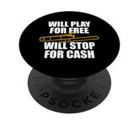 Will play for free trombone trombone trombone PopSockets PopGrip Adesivo