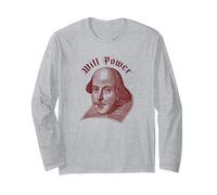 Will Power Divertente William Shakespeare Letteratura Meme Maglia a Manica