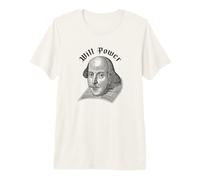 Will Power Divertente William Shakespeare Letteratura Meme Maglietta Premium