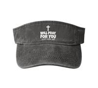 Will-Pray-for You Just Ask-Me Cappelli con Visiera Parasole Berretto da Baseball Confortevoli Leggeri Cappellino con Visiera Parasole per Ciclismo Golf Spiaggia