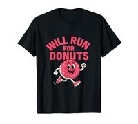 Will Run for Donuts Trail Running Design a ciambella Maglietta