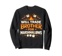Will Trade Brother for Marshmallows Camp Fire Funny Felpa
