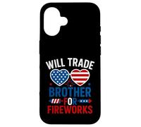 Will Trade Brother per Fuochi d'artificio 4 luglio Outfit Ragazzi Ragazze Custodia per iPhone 16