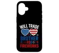 Will Trade Brother per Fuochi d'artificio 4 luglio Outfit Ragazzi Ragazze Custodia per iPhone 16