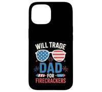 Will Trade Dad For Petardi Ragazzi Ragazza 4 di luglio vestito Custodia per iPhone 15