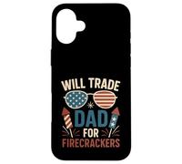 Will Trade Dad For Petardi Ragazzi Ragazza 4 di luglio vestito Custodia per iPhone 16 Plus
