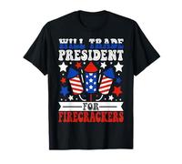 Will Trade President for Firecrackers 4th Of July Party Maglietta