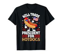 Will Trade President for Hotdogs 4th Of July Party Maglietta