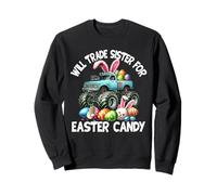 Will Trade Sister For Easter Candy Monster Truck Ragazzi Bambini Felpa