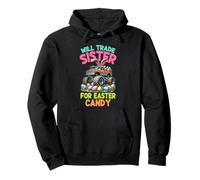 Will Trade Sister For Easter Candy Monster Truck Ragazzi Bambini Felpa con Cappuccio