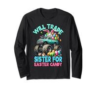 Will Trade Sister For Easter Candy Monster Truck Ragazzi Bambini Maglia a Manica
