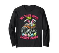 Will Trade Sister For Easter Candy Monster Truck Ragazzi Bambini Maglia a Manica