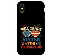 Will Trade Sister For Petardi 4 Luglio Fuochi d"artificio per bambini piccoli Custodia per iPhone X/XS