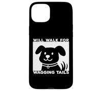 Will Walk for Wagging Tails - Design grunge per amanti dei cani Custodia per iPhone 15 Plus