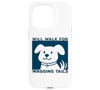 Will Walk for Wagging Tails - Design grunge per amanti dei cani Custodia per iPhone 15 Pro