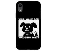 Will Walk for Wagging Tails - Design grunge per amanti dei cani Custodia per iPhone XR