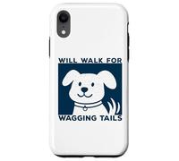 Will Walk for Wagging Tails - Design grunge per amanti dei cani Custodia per iPhone XR