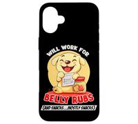 WILL WORK FOR BELLY RUBS Custodia per iPhone 16 Plus