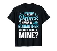 Will You Be My Godmother Boys Battesimo Battesimo Nipote Maglietta