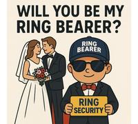 Will You Be My Ring Bearer Coloring Book: Ring Bearer proposal gift