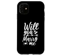 Will You Marry Me Freccia Cuore Fidanzamento Sposi Corrispondenza Custodia per iPhone 11