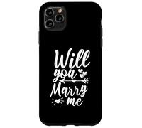 Will You Marry Me Freccia Cuore Fidanzamento Sposi Corrispondenza Custodia per iPhone 11 Pro Max