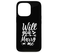 Will You Marry Me Freccia Cuore Fidanzamento Sposi Corrispondenza Custodia per iPhone 13 Pro