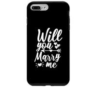 Will You Marry Me Freccia Cuore Fidanzamento Sposi Corrispondenza Custodia per iPhone 7 Plus/8 Plus