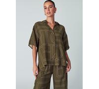 Willa Camicia da donna 'Diana' oliva / bianco Donna Willa XXL