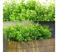 WILLBOND 12 fasci di fiori artificiali per esterni, resistenti ai raggi UV, fiori finti in plastica, arbusti finti per casa, giardino, portico, fioriere sospese per esterni, decorazione primaverile