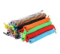WILLBOND 12 Pairs No Tie Curly Shoelaces Elastic Shoe Lace in Solid Color for Kids and Adults, multicolore, M