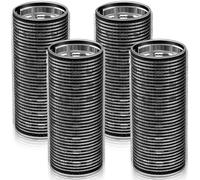 WILLBOND 4 bigodini per capelli lunghi per frangia, bigodini con nucleo in alluminio, termici, per capelli lunghi e medi, per acconciature da donna (12,9 x 5,1 cm, nero)