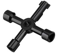 WILLBOND 4 vie Multifunzione Utilities Chiave per Elettrico Acqua Gas Meter Box Armadio Aprire Chiave (Nero)