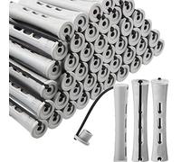 WILLBOND 60 Bastoncini per Permanente con Elastici Asta per Onde Fredde per Capelli Naturali da Donna in Plastica Rulli Bigodini Corti Strumento per Styling Parrucchieri (Grigio, 0,59 Pollici)