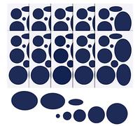 WILLBOND 80 Pezzi Patch Piumino Patch di Riparazione in Nylon Patch di Riparazione Autoadesiva Patch di Sacco a Pelo per Abbigliamento Tenda, 8 Dimensioni a Forma Rotonda e Ovale (Blu Scuro)