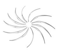 WILLBOND Easyloc - Set di 12 strumenti ad incastro per Dreadlock, strumento per capelli e uncinetto per mantenere il tuo Dreadlock (argento)