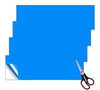 WILLBOND Kit di 4 toppe in vinile per riparazione piscine, grandi dimensioni, autoadesive, in PVC, kit di riparazione su misura, con forbici, per piscine gonfiabili, prodotti per barche gonfiabili