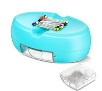 WILLBOND Portaspilli per Cucito Magnetico Cuscini per Cucire Custodia Forniture per Trapuntatura Puntaspilli con 100 Perni con Testa in Plastica per Perni da Cucito Graffette Cucitura