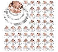 WILLBOND Set di 60 forcine per capelli a spirale con strass, per matrimoni, matrimoni, balli, feste e occasioni importanti, con contenitore trasparente (champagne)